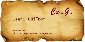 Cseri Gábor névjegykártya