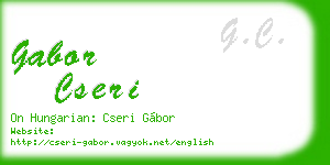gabor cseri business card