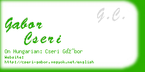 gabor cseri business card